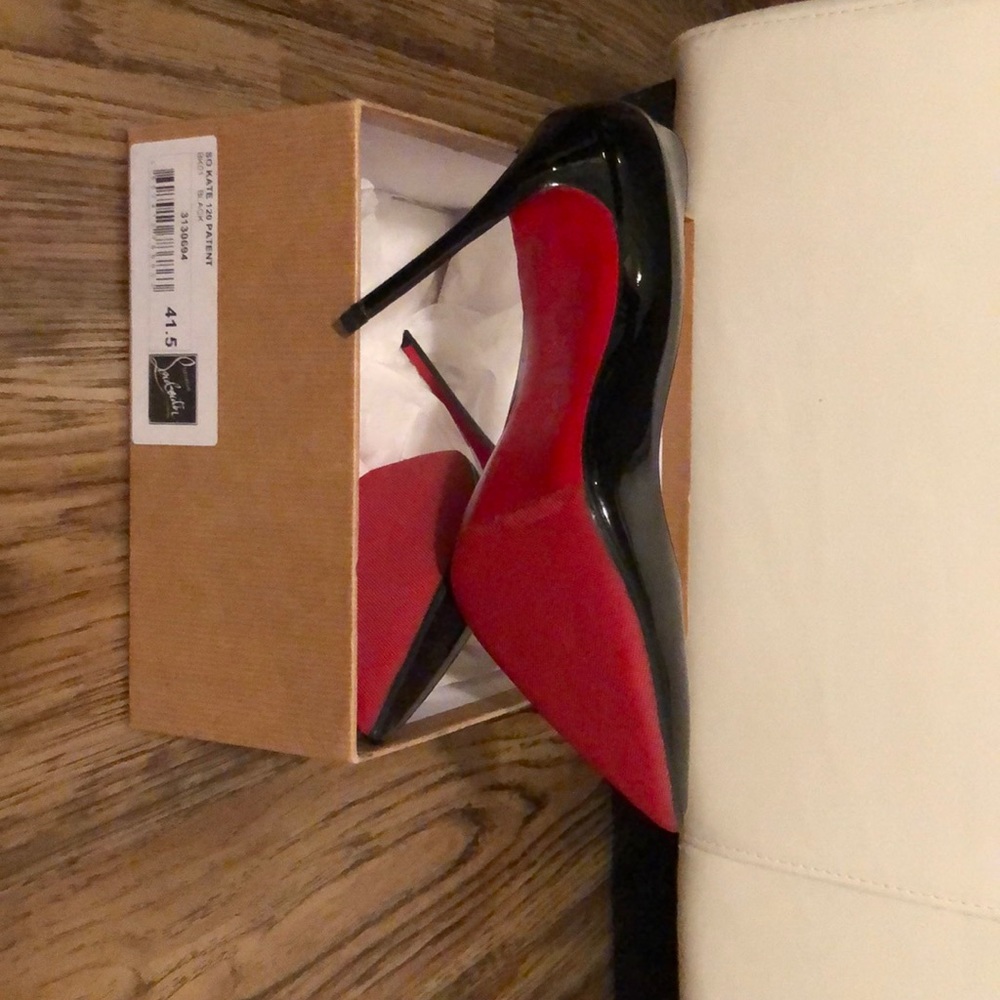 Christian Louboutin So Kate Black Patent Pumps